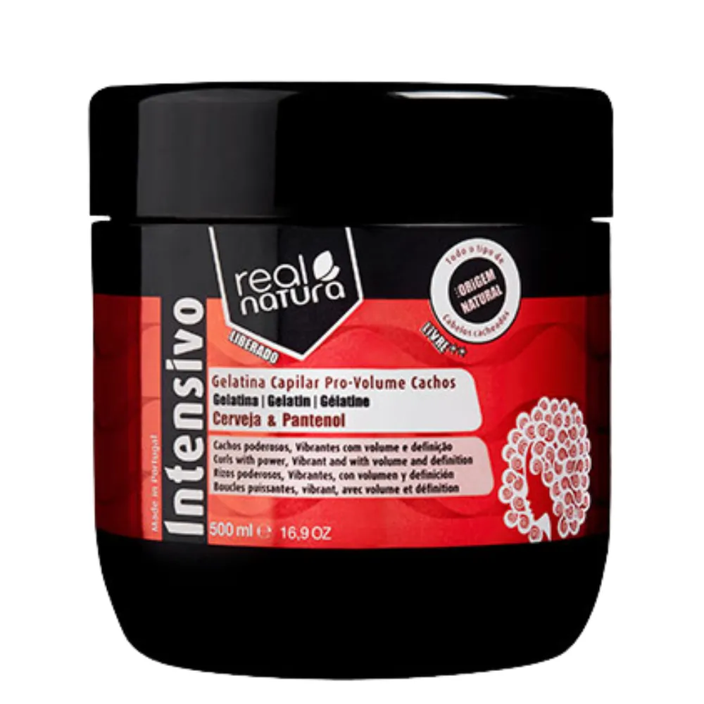 1-Real-Natura-Gelatina-Capilar-Pro-Volume-Cachos-500ml.webp Real Natura Pro-Volumen Cachos Gelatina con Cerveza y Pantenol 500ml - Imagen 1